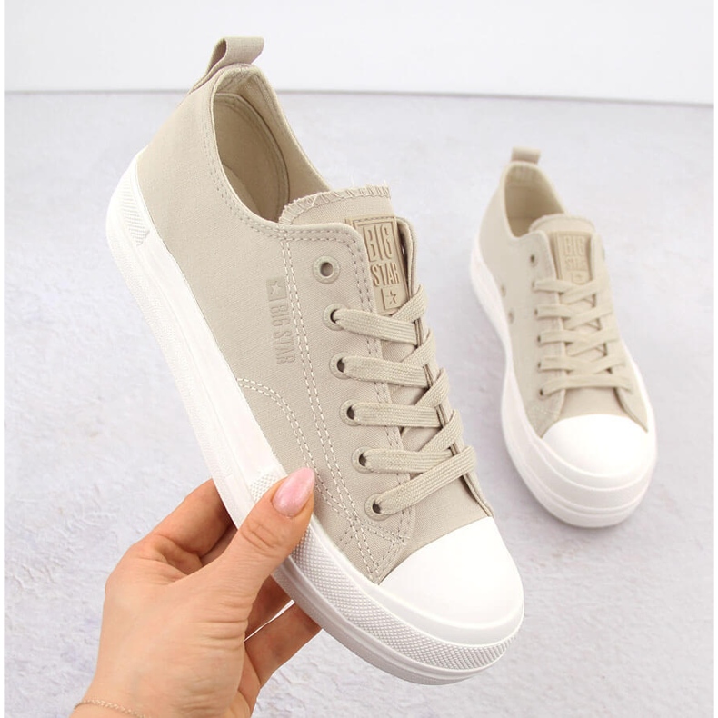 Women's sneakers on the platform beige Big Star LL274969 2
