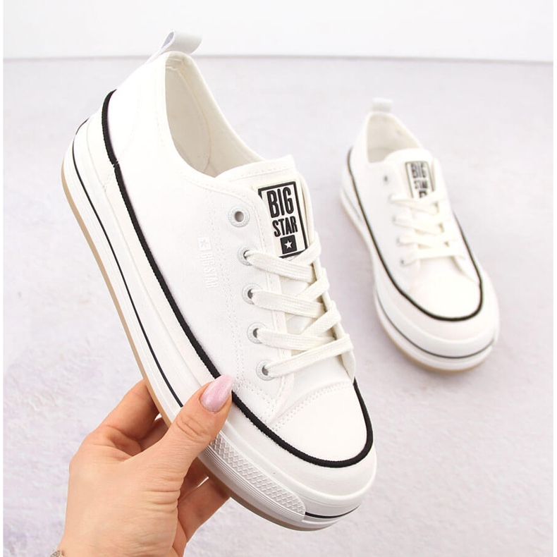 Women's white platform sneakers Big Star NN274205 1 Women's white platform sneakers Big Star NN274205 1