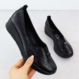 Women's shoes slip-on openwork black Jezzi RMR1840-13 1