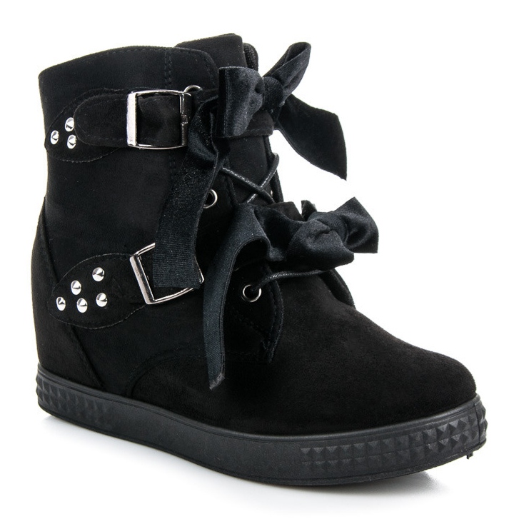 Sneakers with bows black 1
