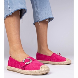 Pink espadrilles decorated with zircons 1 Pink espadrilles decorated with zircons 1