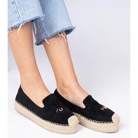 Black espadrilles on a thick sole 2