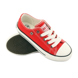 Big star 374002 tied sneakers red white 3