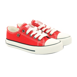 Big star 374002 tied sneakers red white 4