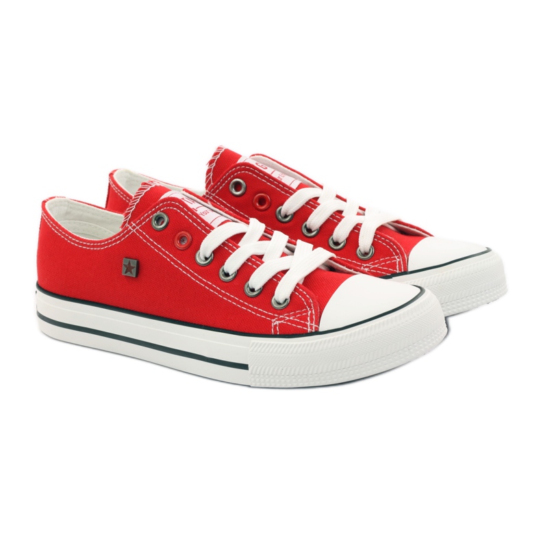Big star 274020 tied sneakers white red 4