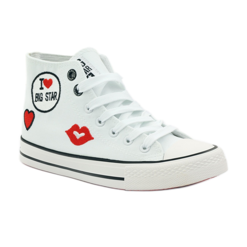 Big star 274017 tied sneakers white red 1