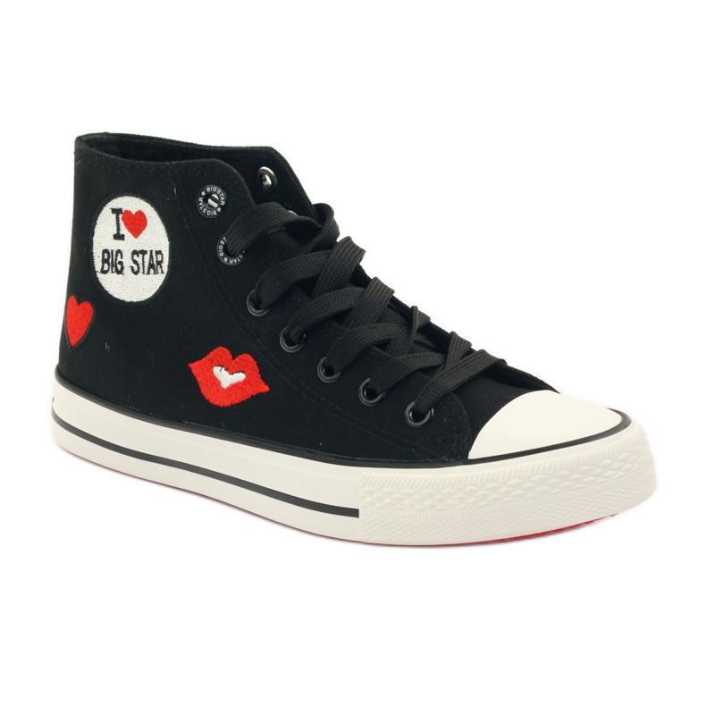 Big star 274014 tied sneakers white black red 1