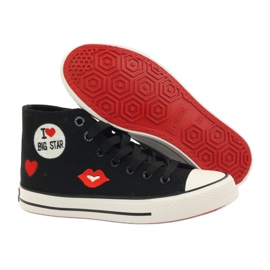 Big star 274014 tied sneakers white black red 3