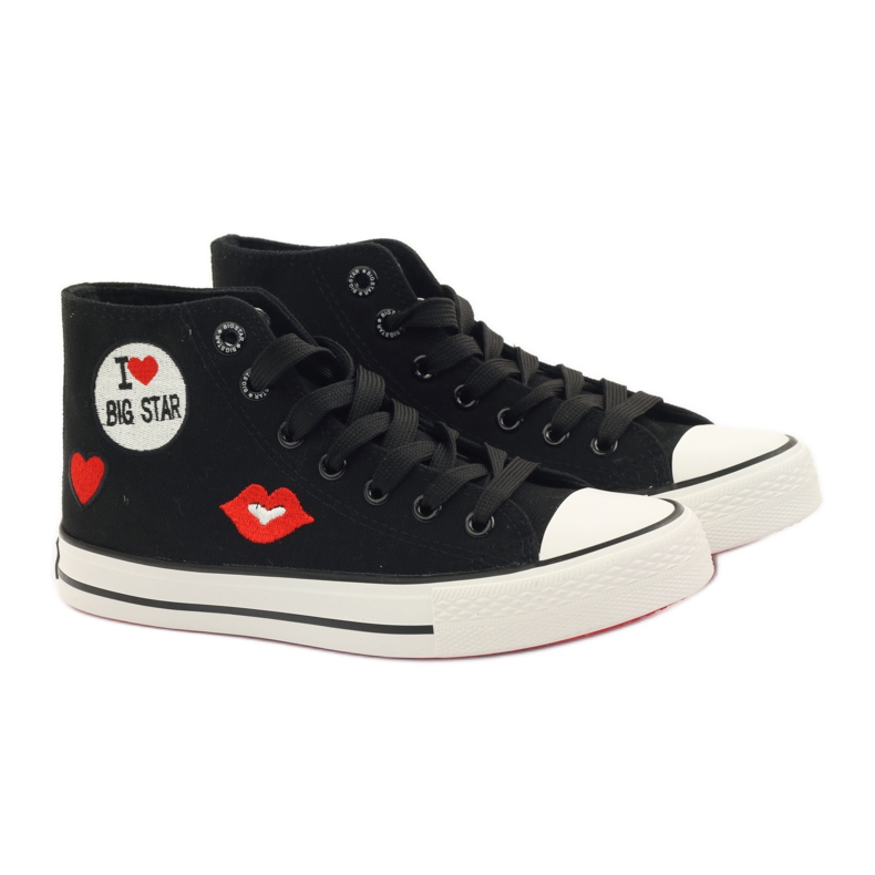 Big star 274014 tied sneakers white black red 4 Big star 274014 tied sneakers white black red 4