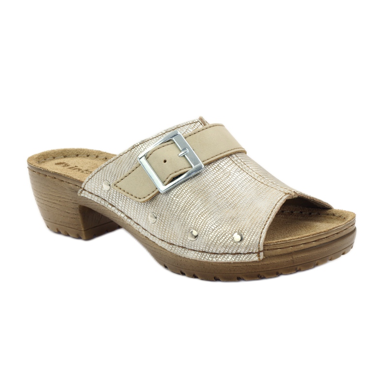INBLU BL061 silver beige buckle slippers brown grey 1 INBLU BL061 silver beige buckle slippers brown grey 1