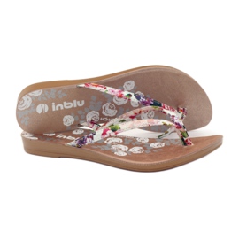 Flip-flops flowers INBLU IR01 pink yellow green violet 3