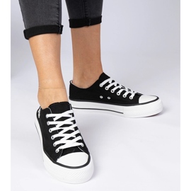 Black classic women's sneakers 1