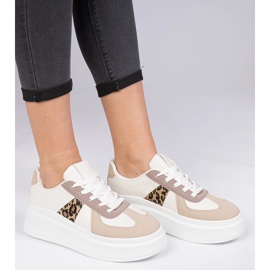 Beige sneakers sneakers on the platform 1 Beige sneakers sneakers on the platform 1