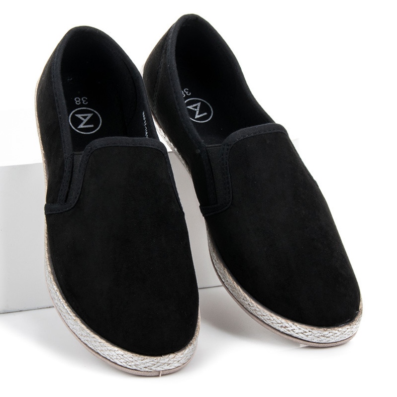 Mckeylor Suede Espadrilles Slip On black 1