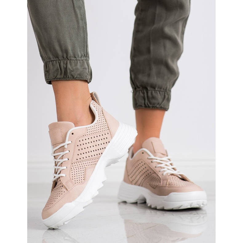 Kylie Light Openwork Sneakers pink 1