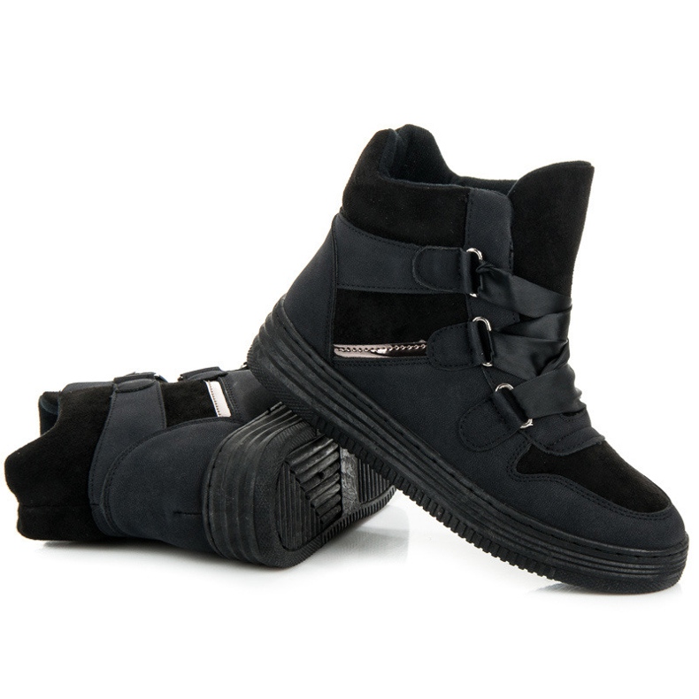 Sport High-top sneakers with a ribbon black 1