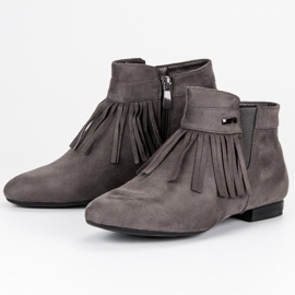 Vinceza Dark gray flat ankle boots grey 2