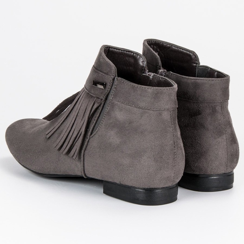 Vinceza Dark gray flat ankle boots grey 1