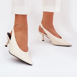 High heels with an ECRU ECRU ECRUE outdoor white 2