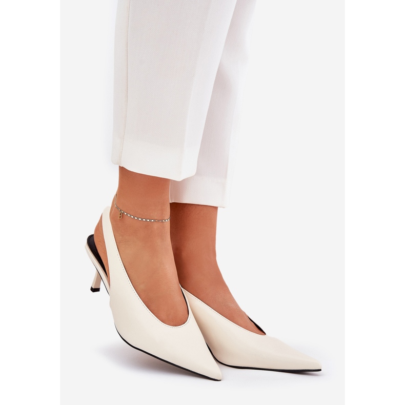 High heels with an ECRU ECRU ECRUE outdoor white 1