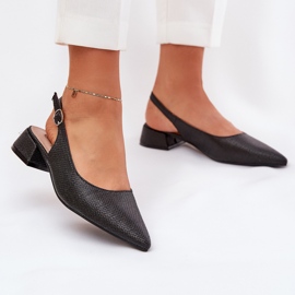 Women's braided sandals with a delicate heel black 2 Women's braided sandals with a delicate heel black 2