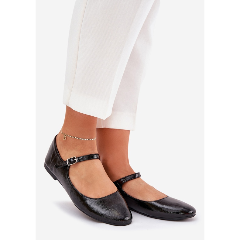 Patent Leather Ballerinas With Strap Black 1 Patent Leather Ballerinas With Strap Black 1