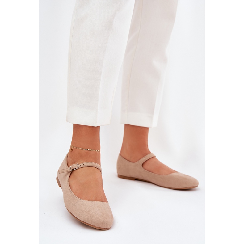 Ballerinas with Eco Belt Beige 2