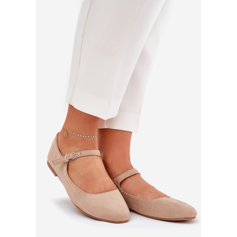 Ballerinas with Eco Belt Beige 1