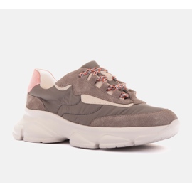 Marco Shoes Women's sports sneakers olive grey 1