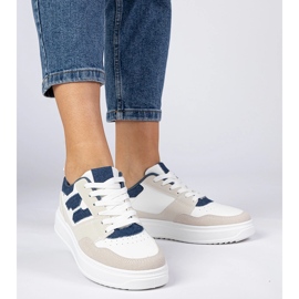 White-blue sneakers women's sneakers 1