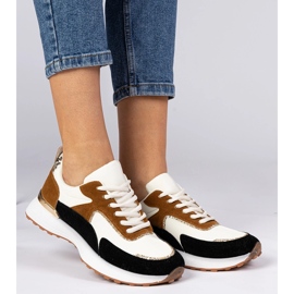 Women's white and white sneakers with glitter 2 Women's white and white sneakers with glitter 2