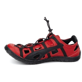 Olivier Men's leather bicycle shoes 262kz red 1