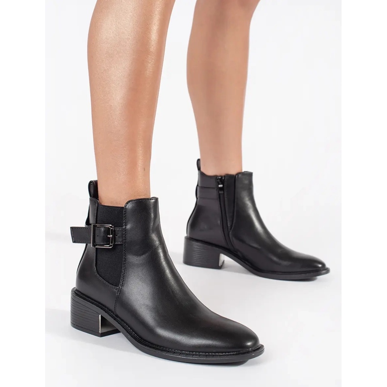 Classic boots with a belt black 1