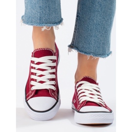 SHELOVET Burgundy Sneakers red 2