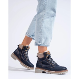 Navy blue women's hiking boots 2