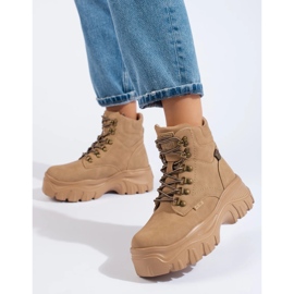 Women's trappers on the Big Star KK274366 platform brown 1 Women's trappers on the Big Star KK274366 platform brown 1