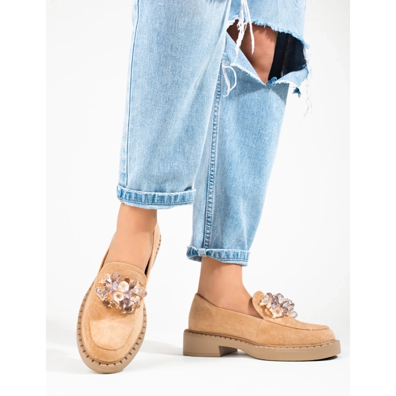 W. Potocki Women's beige suede loafers from Potocki 1