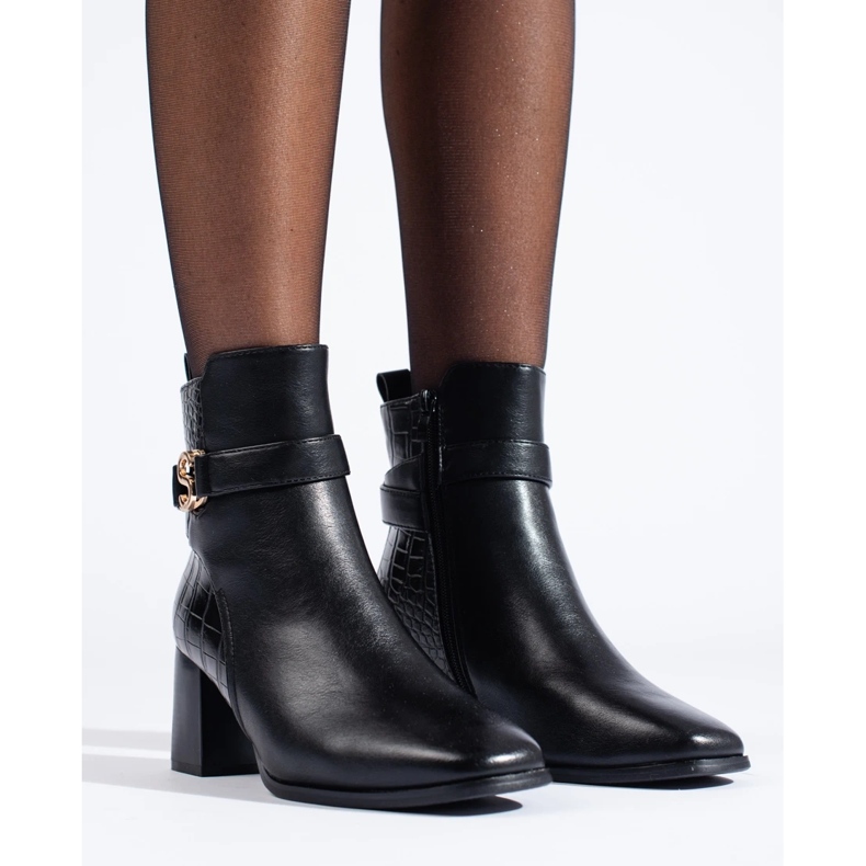 SHELOVET Elegant black women's ankle boots 2 SHELOVET Elegant black women's ankle boots 2