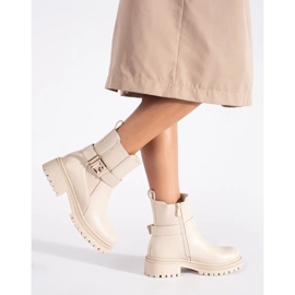 Seastar Cream classic ankle boots with decorative strap beige 1 Seastar Cream classic ankle boots with decorative strap beige 1