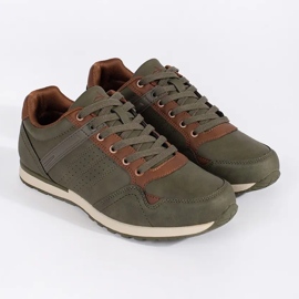 Vico Green and brown comfortable men's sports shoes 1 Vico Green and brown comfortable men's sports shoes 1