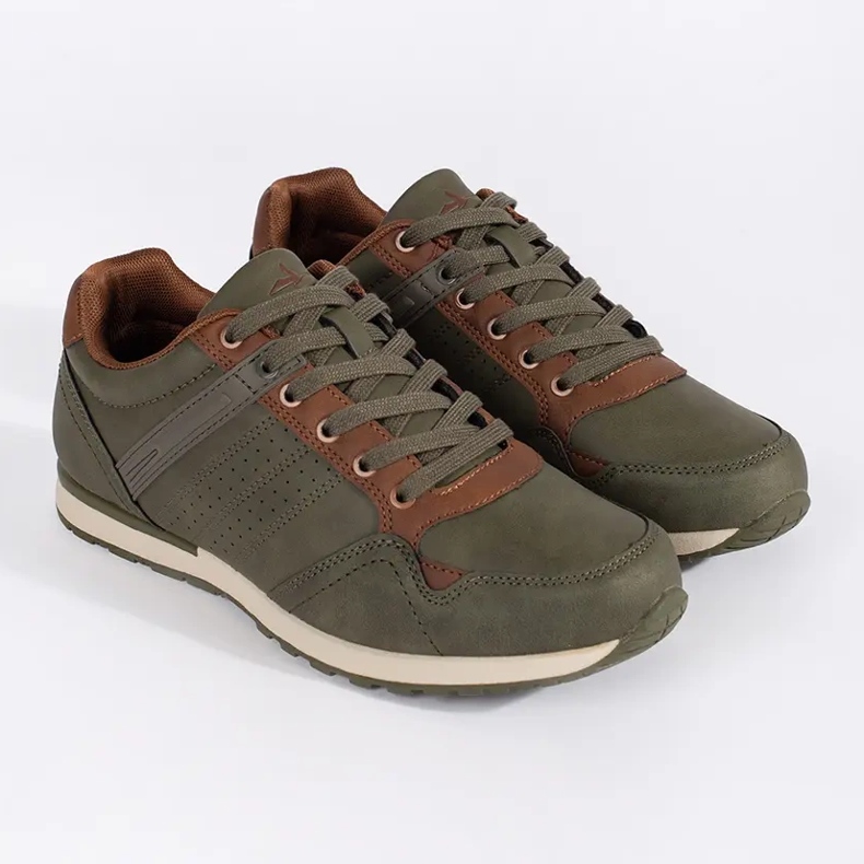 Vico Green and brown comfortable men's sports shoes 1 Vico Green and brown comfortable men's sports shoes 1