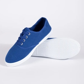 Blue lace-up children's sneakers 2