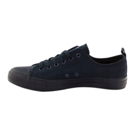 Women's shoes tied navy blue American Club LH08 sneakers 2
