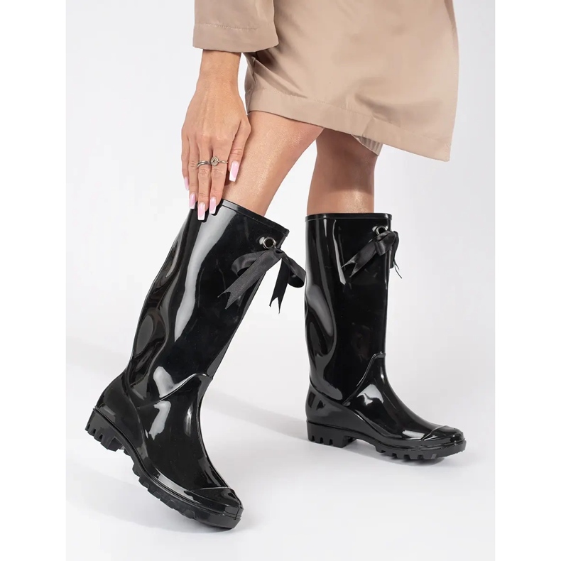 Goodin Black patent high women's Wellington boots 1 Goodin Black patent high women's Wellington boots 1