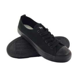 Women's shoes sneakers tied black American Club LH07 / 19 3