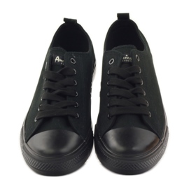 Women's shoes sneakers tied black American Club LH07 / 19 4