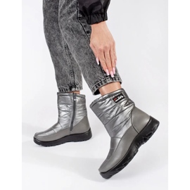 Women's gray snow boots grey 1