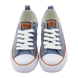 American Club American jeans sneakers white brown blue 4