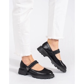 Goodin Black women's shoes with a flat sole and a metallic application 1 Goodin Black women's shoes with a flat sole and a metallic application 1