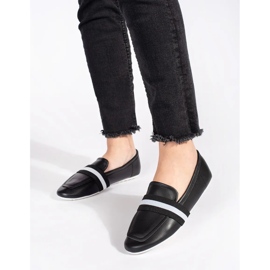 Black elegant slip-on ballet flats 1